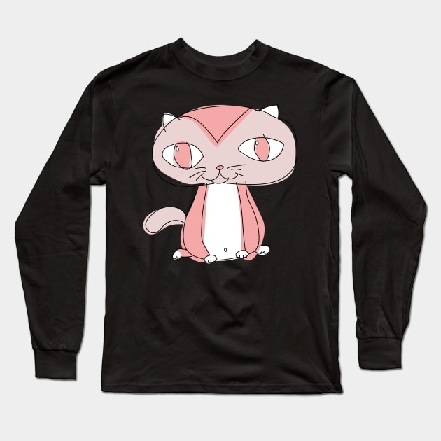 Little Pink Kitten Long Sleeve T-Shirt by MichaelaGrove